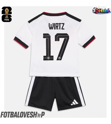 Německo Florian Wirtz #17 Dětské Domácí Dres MS 2026 Krátký Rukáv (+ trenýrky)